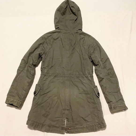 Roots Women's Hooded Green Parka Size Small Jacket - Picture 13 of 16